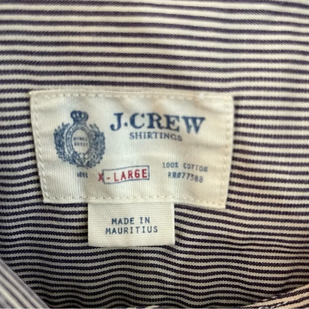 J. Crew Shirt Mens XL Striped Preppy‎ Casual Button Front